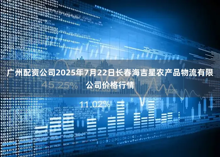 广州配资公司2025年7月22日长春海吉星农产品物流有限公司价格行情